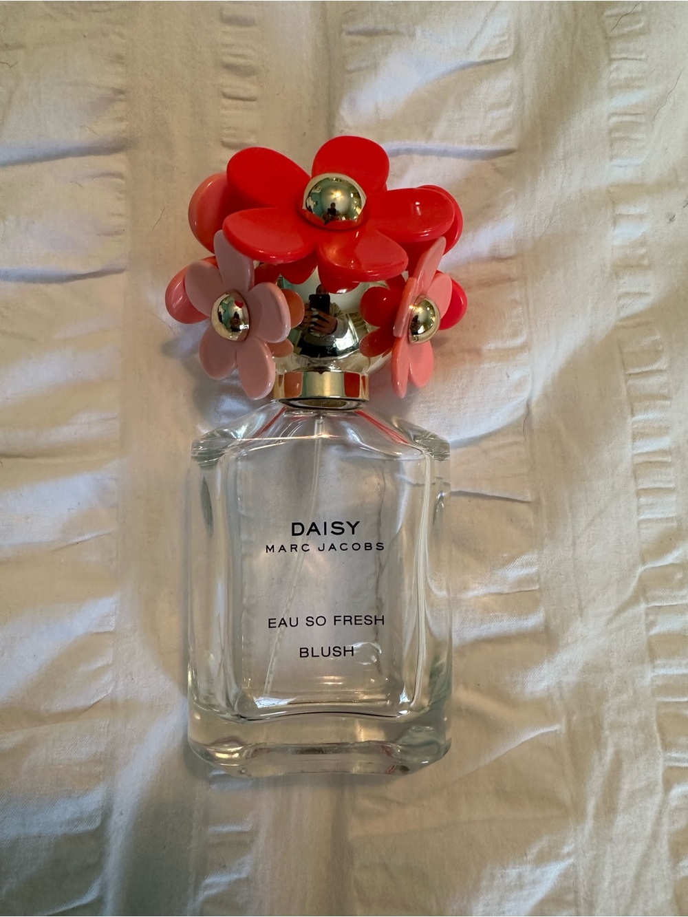 EMPTY Marc Jacobs Daisy Eau So Fresh Blush Perfume Bottle Floral Cap Decor